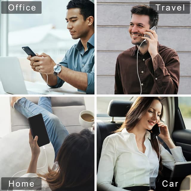 Detalle de 2 Pack USB-C to Lightning Cable (MFi Certified), 10 FT Extra-Long iPhone Charger Cord