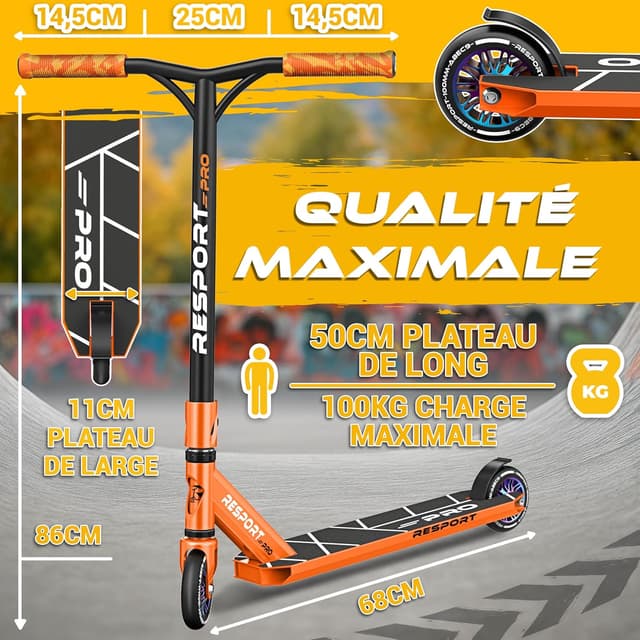 Thumbnail 6 de RE:SPORT Revo Pro Trottinette stunt 110 mm