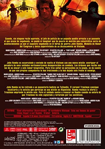 Detalle de Rambo La Trilogía (DVD) — Pack 3 películas 📀