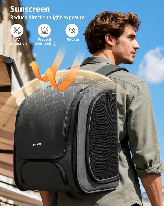 Thumbnail 5 de Pecute Scalabile Zaino Trasportino per Gatti 42×32×26 cm