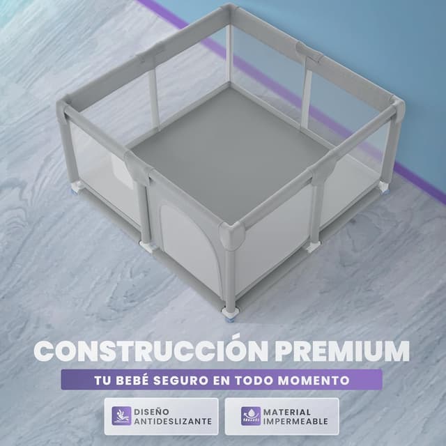 Thumbnail 4 de JUPPLIES Parque Infantil Bebe 120x120 Gris