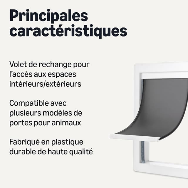 Detalle 2 de Amazon Basics Chatière de rechange 18,8×40,0 cm