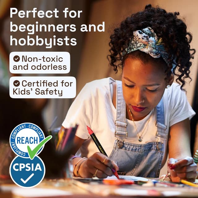 Thumbnail 5 de ARTISTRO 24 Doppelseitige Textilmarker 24er Set