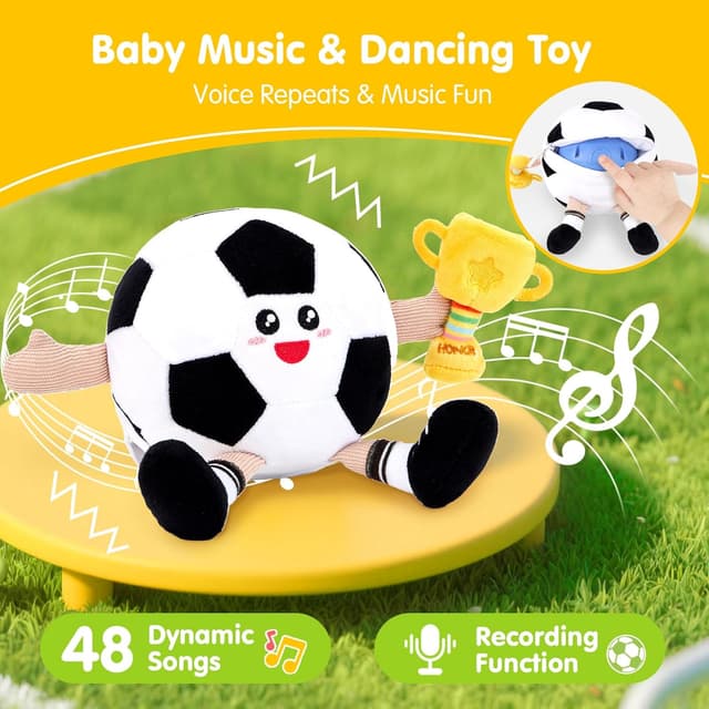 Detalle de hahaland Crawling Soccer Plush Toy