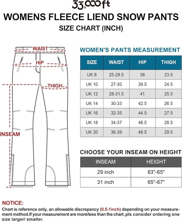 Thumbnail 2 de 33,000ft Women's Ski Pants 33,000ft Waterproof Ski Trousers