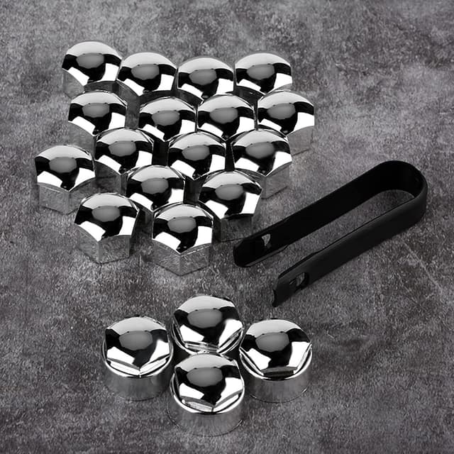 Thumbnail 4 de Wheel Lug Nut Caps 17mm Silver