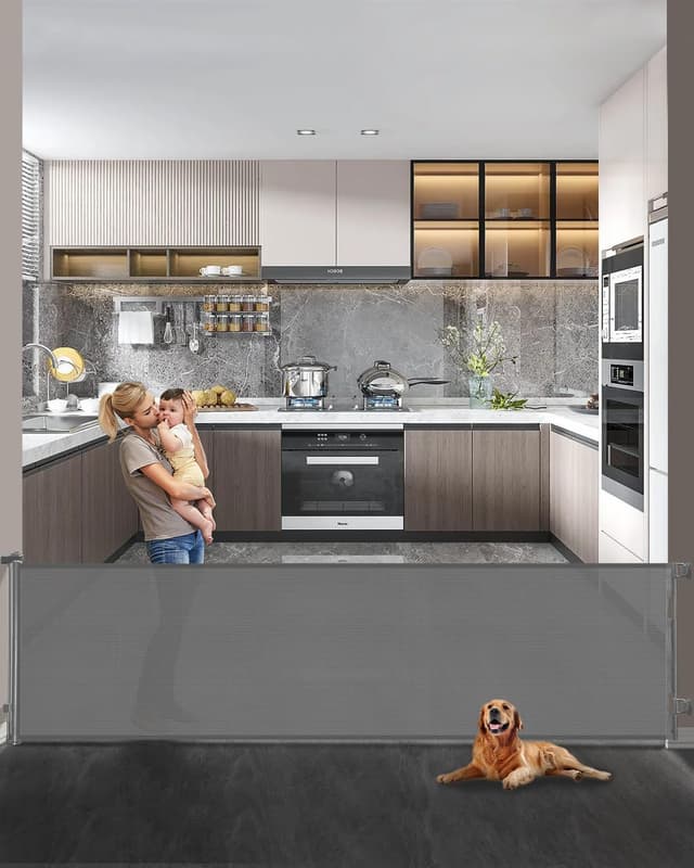 Thumbnail 1 de Lexixi ibao Retractable Mesh Gate 86 cm tall