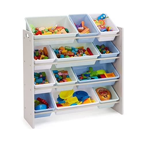 Detalle 2 de Amazon Basics Organizador de juguetes 12 compartimentos 27,7×85,3×79 cm