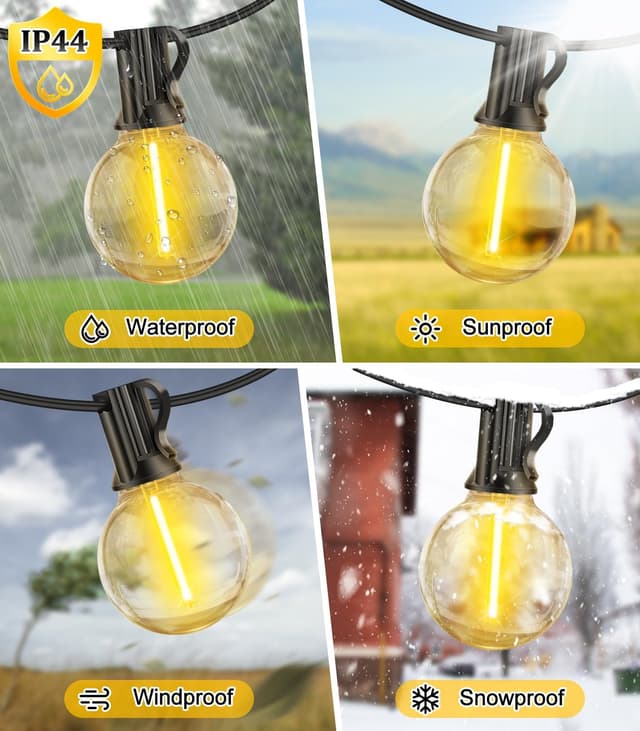 Thumbnail 4 de Solar String Lights Outdoor Garden 15M G40 LED