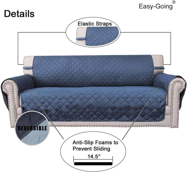 Detalle de Easy-Going Reversible Oversized Couch Cover 3-seat ๐