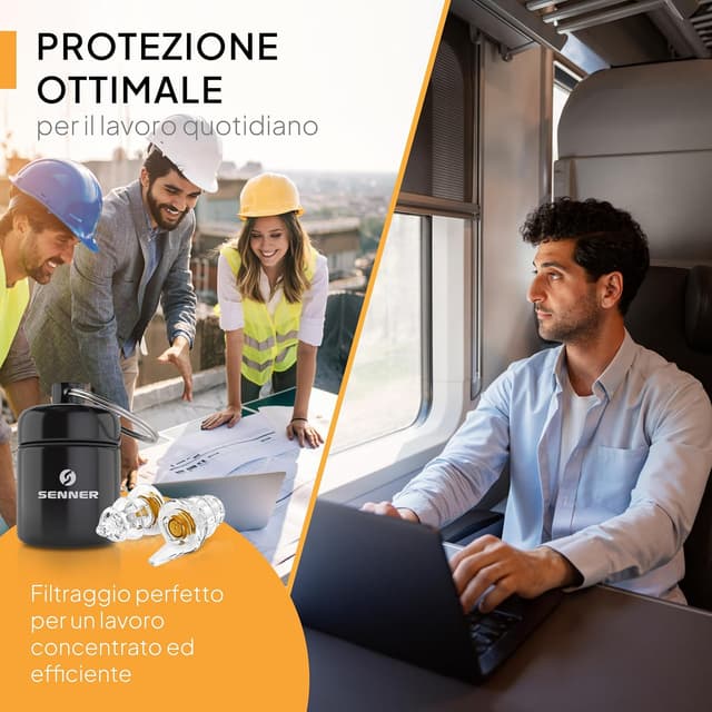 Detalle de Senner WorkPro tappi antirumore con custodia