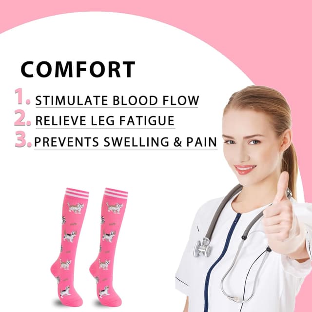 Thumbnail 2 de fenglaoda Compression Socks 20-30mmHg 6 Pairs
