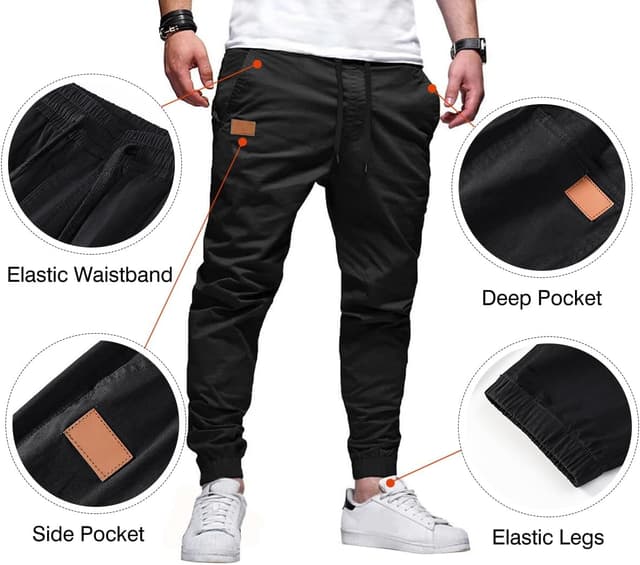 Thumbnail 3 de JMIERR Mens Casual Joggers Pants cotton cargo joggers