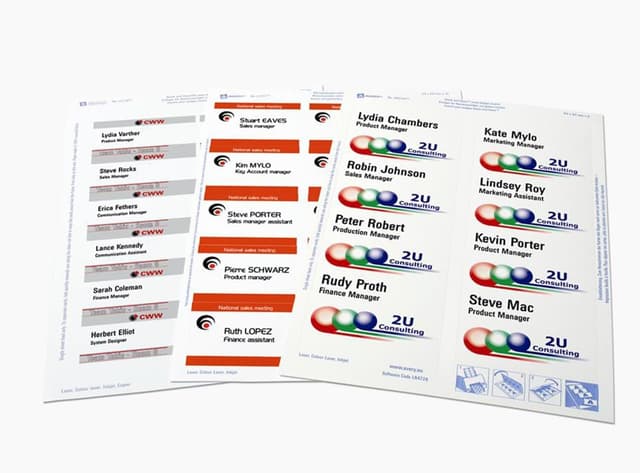 Thumbnail 3 de Avery L4727-20 Name Badge Inserts 90x54mm