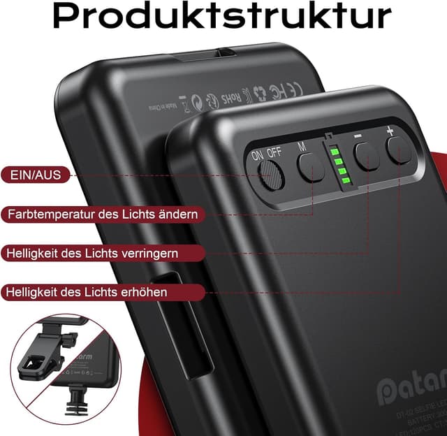 Thumbnail 3 de Wiederaufladbares Selfie-Licht 3000 mAh