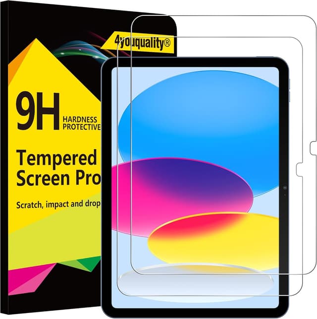 Detalle de 4youquality 2-Pack Screen Protector for iPad (A16) — 11in tempered glass