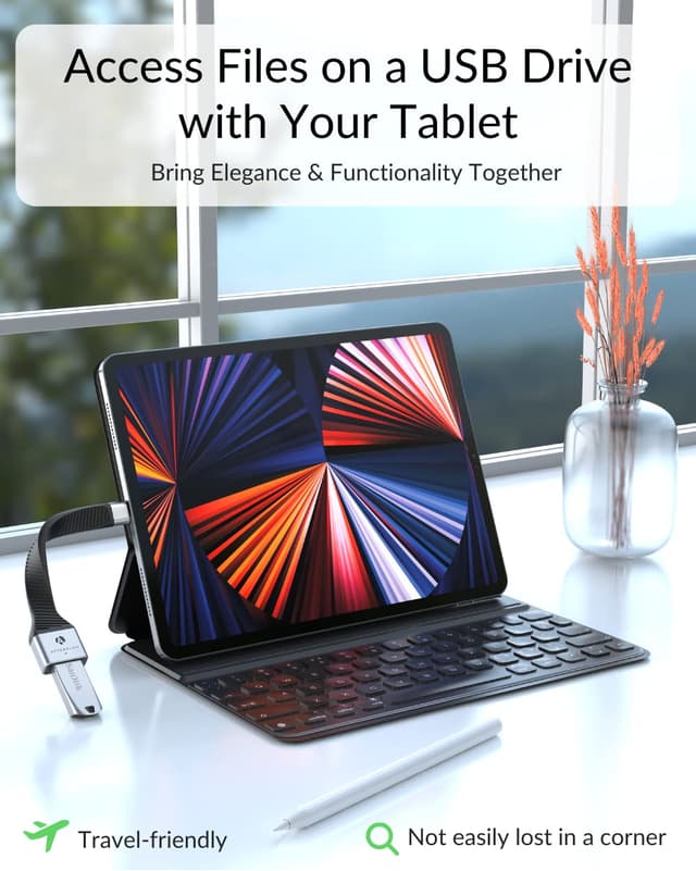 Detalle de Afterplug USB-C to USB-A OTG adapter cable 13 cm