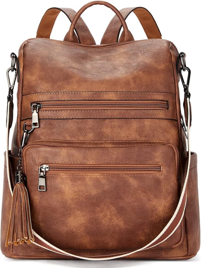 Detalle de Telena Sac à dos élégant en cuir synthétique femme – sac à dos 2 en 1