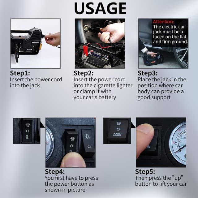 Thumbnail 6 de ROGTZ Electric Hydraulic Car Jack Kit 5 Ton