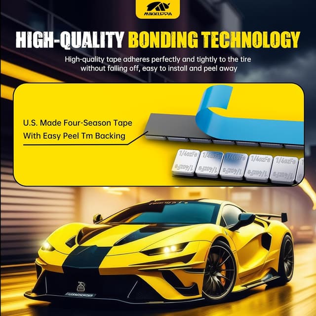 Detalle de MIKKUPPA Low Profile Stick-On Wheel Weights (1/4oz & 0.25oz, 240 pcs)