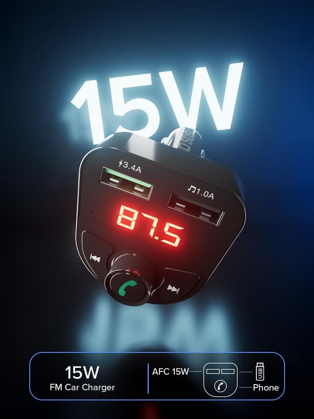 Detalle 2 de SBS 15-W Autoladegerät Bluetooth FM-Transmitter