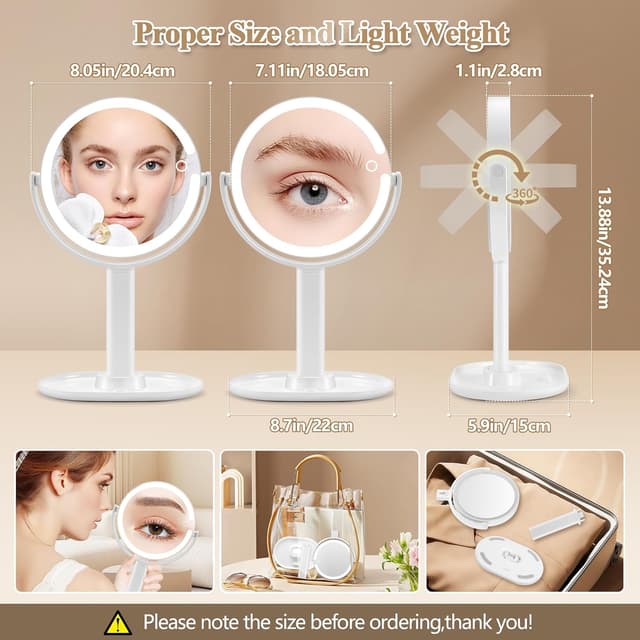 Thumbnail 6 de MOMOKUBA 20x Magnifying Makeup Mirror with Lights