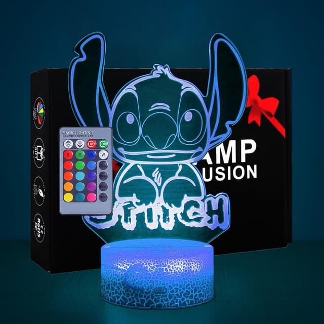 Thumbnail 6 de Hoofun Lampada Stitch 16 colori luce notturna