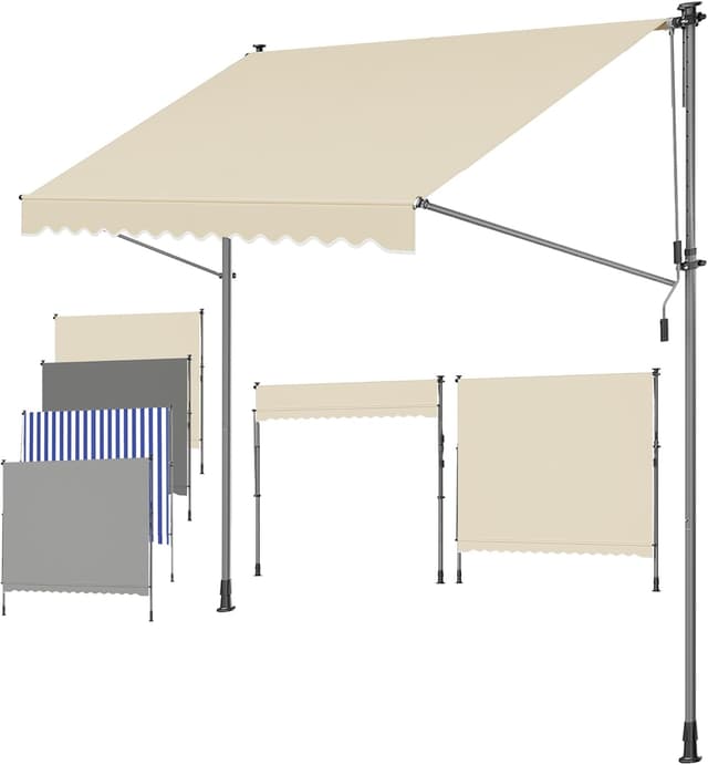Detalle de SONGMICS store banne rétractable manuel GSA302M01, beige, 300 x 180 cm