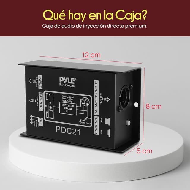 Thumbnail 1 de Pyle caja DI pasiva para guitarra y bajo 1/4