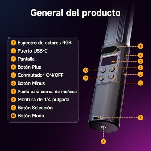 Thumbnail 6 de Rollei Lumis Glow lampada LED RGB 256 colori per fotografia