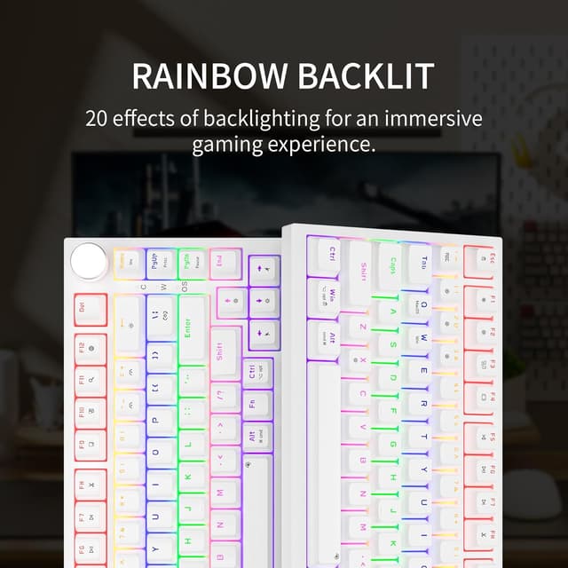 Detalle 2 de Newmen GM326 mechanical keyboard, 75% TKL