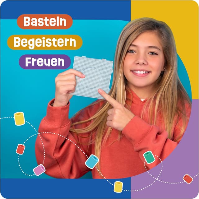 Thumbnail 6 de Smowo® 8 Bügelperlen Steckplatten (5 mm) – quadratisch & transparent, 14,5 x 14,5 cm, zusammensteckbar