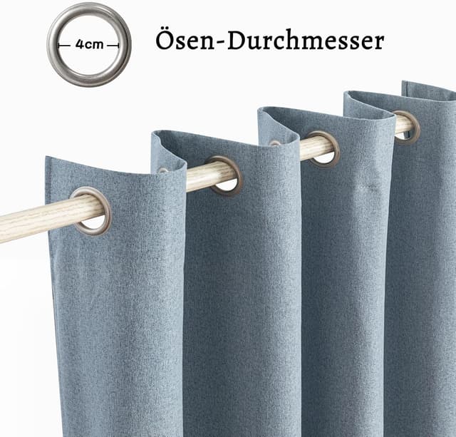 Detalle 1 de MYSKY HOME Blickdichter Vorhang 2er Set