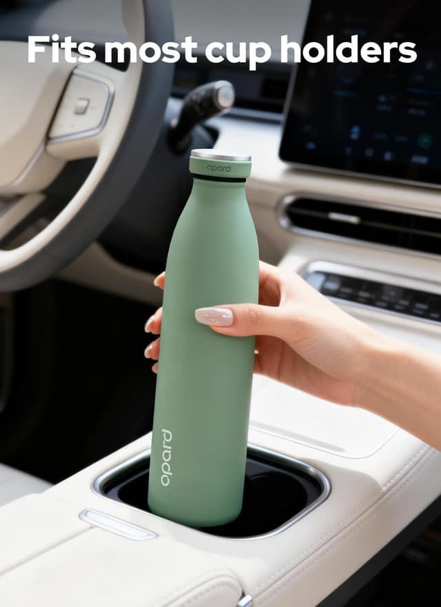 Detalle 2 de Opard Insulated Water Bottle Stainless Steel (Mint Green) – 750ml, leakproof flask with 42hrs cold / 18hrs hot