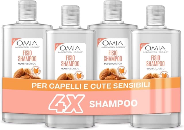 Imagen de Omia Fisio Shampoo Olio di Mandorla 4x200 ml en OfertitasTOP