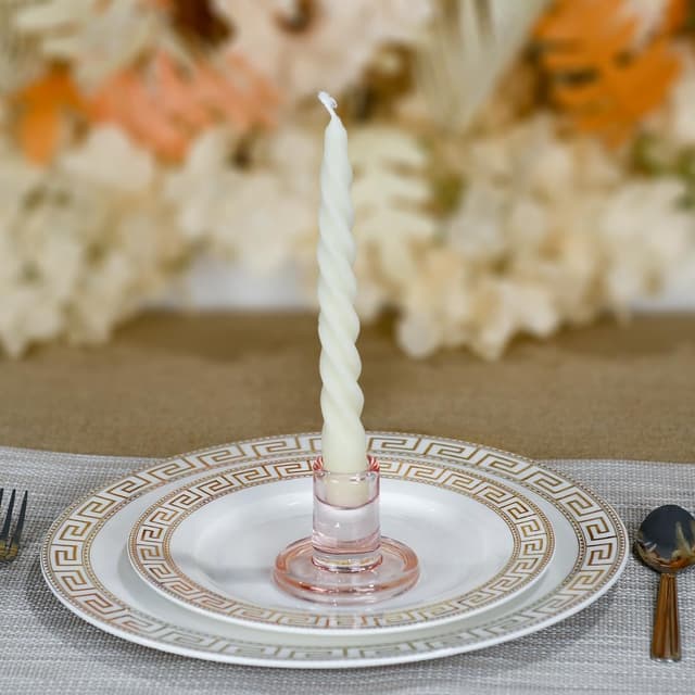 Thumbnail 2 de TELOSMA Pink Glass Candle Holders 6PCS 0.85in