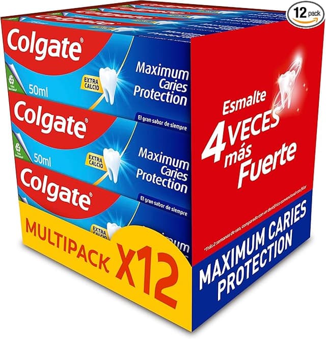 Detalle de Colgate Maximum Caries Protection Pasta de Dientes 🦷 12x50ml