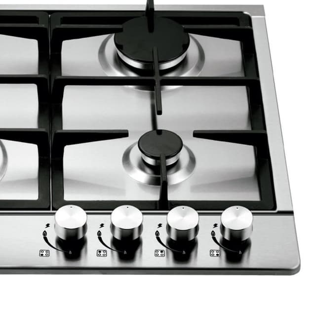 Detalle 2 de Infiniton GASDL4 Placa de gas 4 zonas 60 cm acero inoxidable