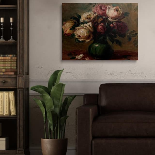 Detalle 2 de Prinfantasy framed canvas wall art set, vintage poster style flower prints (16x12) GYH0035