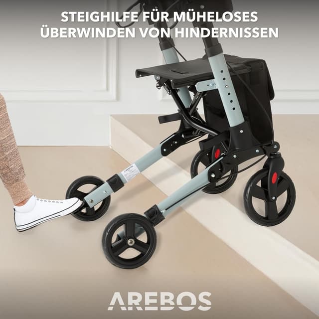 Thumbnail 5 de Arebos Leichtgewicht Rollator Aluminium