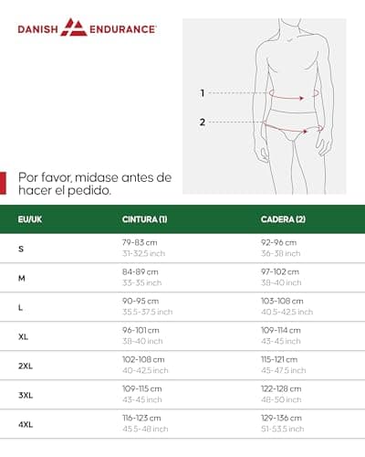 Detalle de DANISH ENDURANCE calzoncillos hombre tipo bóxer deportivo (pack de 3) ajustados y transpirables, negro talla S