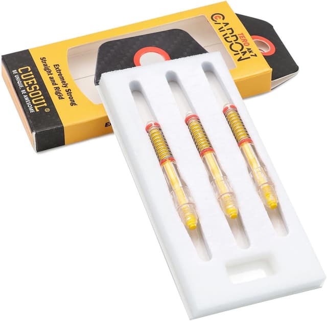 Detalle de CUESOUL TERO AK7 Carbon Dart Shafts (Stem, Built-in Spring) – Set of 3