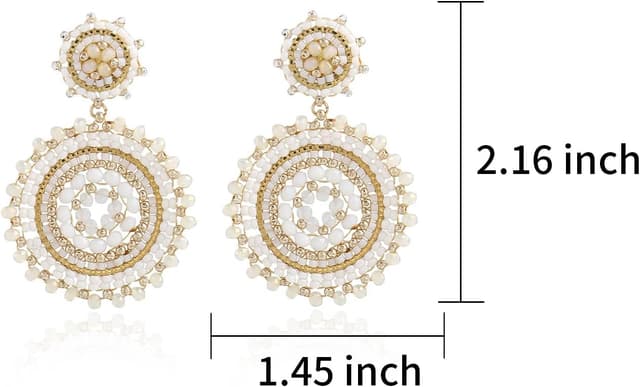 Detalle de Damen-Perlenohrringe Sommer Strand Boho