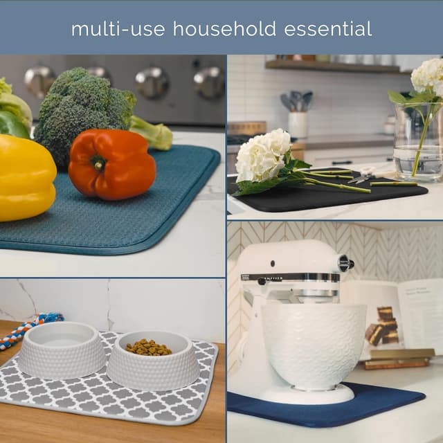 Thumbnail 6 de S&T INC. Dish Drying Mat XL 18" x 24" absorbent kitchen mat 🧽