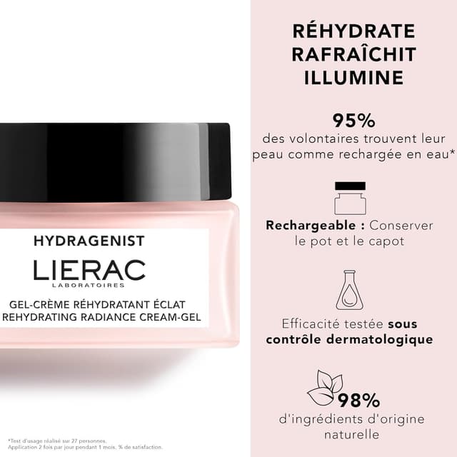 Detalle de Hydragenist Rehydrierende Gel-Creme (50 ml) – gelartige Pflege für die Augenpartie