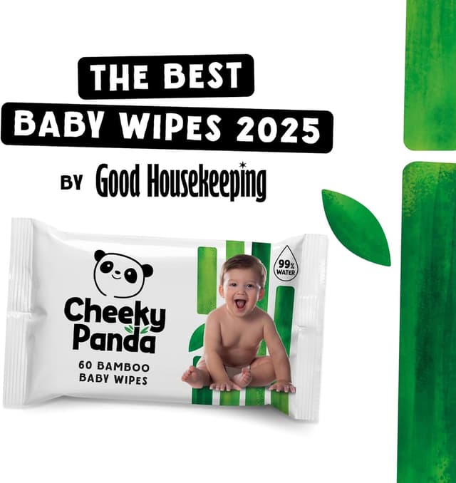 Detalle de The Cheeky Panda Bamboo Biodegradable Baby Wipes Multipack (99% purified water) | 60 wipes per pack
