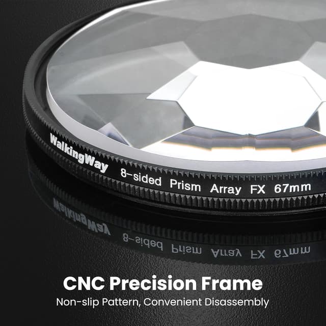 Detalle de WalkingWay 8-Repetition Prism Lens Filter 58mm kaleidoscope-style multi-image effects filter