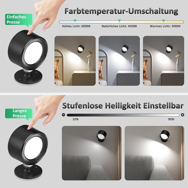 Thumbnail 2 de LED Wandleuchte Innen 2er Akku