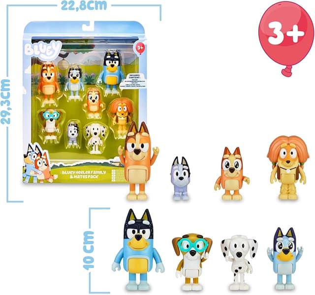 Detalle de Famosa Bluey BLY49000 — Pack 8 figuras 6 cm