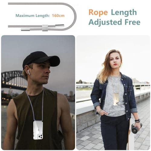 Thumbnail 6 de OLEPHY Funda Transparente con Cuerda para iPhone 15 Pro 6,1" 📱